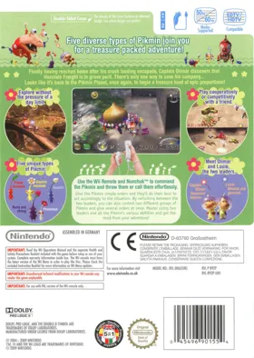 Pikmin 2 box cover back
